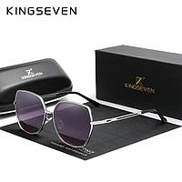 Женские градиентные поляризационные солнцезащитные очки KINGSEVEN N7822 Purple Gradient Pink