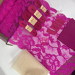 Набір "Зара" фуксія для пошиву бюстгальтер на кісточці +трусики