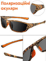 Мужские солнцезащитные очки на рыбалку, Polarized, Black.