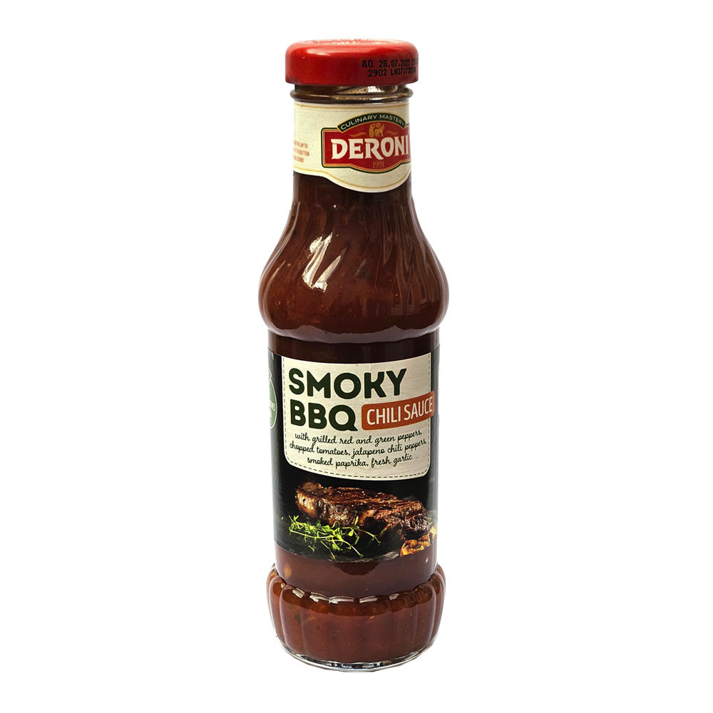 Димний соус барбекю з чилі 320 грам Smoky BBQ Chili Sauce Deroni