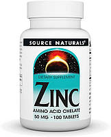 Source Naturals Zinc 50 mg 100 таблеток Lodgi