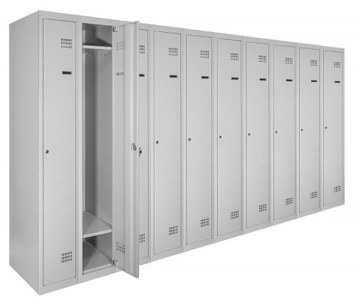 Шафа металева для одягу однорівнева LEVMETAL ШОМ 1/30/10 (180х300х50)