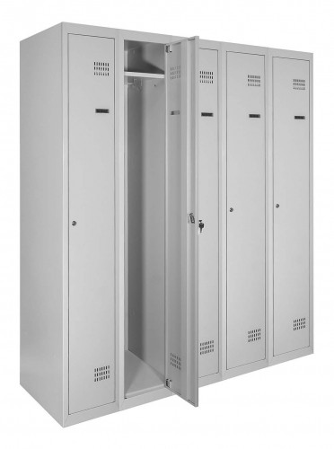 Шафа металева для одягу однорівнева LEVMETAL ШОМ 1/30/5 (180х150х50)