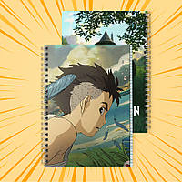 Зошит А5 48 арк. на пружині у клітинку 60 гр.м² Kimitachi wa Dou Ikiru ka / Хлопчик і чапля