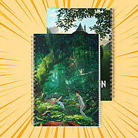 Зошит А5 48 арк. на пружині у клітинку 60 гр.м² Kimitachi wa Dou Ikiru ka / Хлопчик і чапля 003