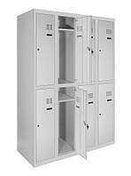 Шкаф металлический для одежды двухуровневый с верхней полкой LEVMETAL ШОМ вп 2/30/4 (180х120х50)