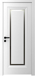Двері міжкімнатні фарбовані Sorrento-1 зі склом Біла емаль Ваші двері