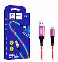 Cветодиодный Micro USB Кабель, Denmen D25V, (2.4A)