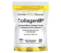 California Gold Nutrition, CollagenUP, морський гідролізований колаген, гіалуронова кислота й вітамі ...