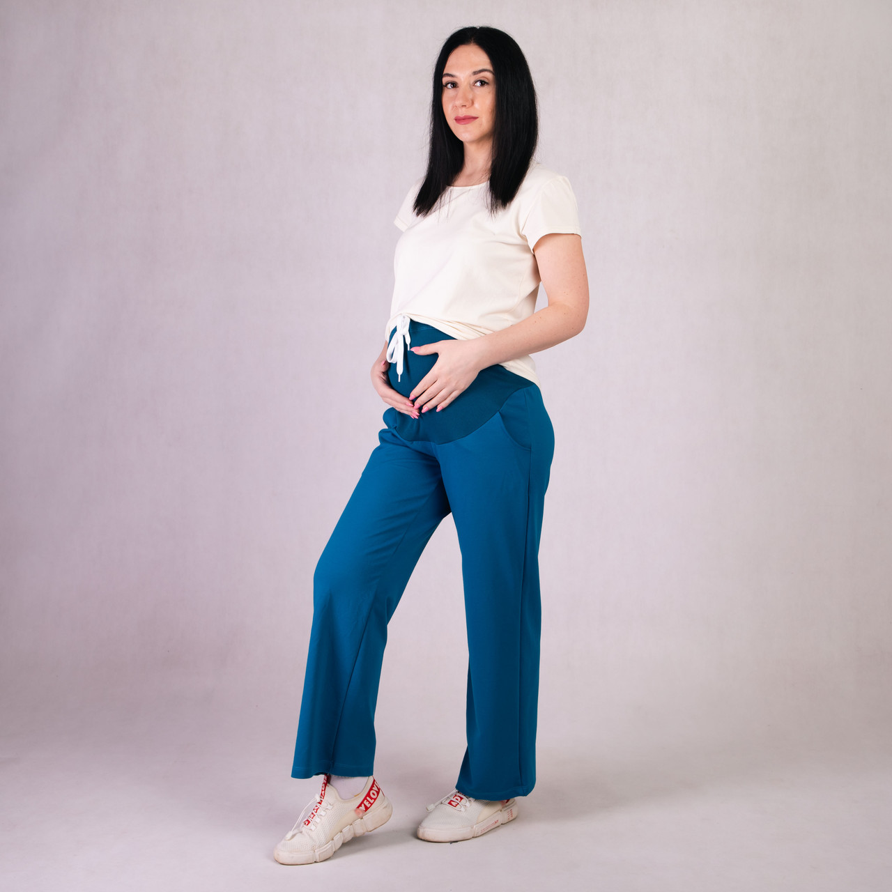 Жіночі штани для вагітних 2-х нитка "Різні кольори" р 46-58