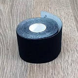 Кінезіотейп 5*500 см для підняття підтяжки грудей стрічка чорна для тейпування, фото 2