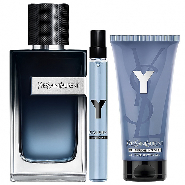 Набір Yves Saint Laurent Y для чоловіків — set (edp 100 ml + sh/g 50 ml + edp 10 ml mini)