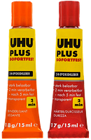 Клей 2-компонентний UHU Plus Sofortfest 45705 (18 г +17 г)