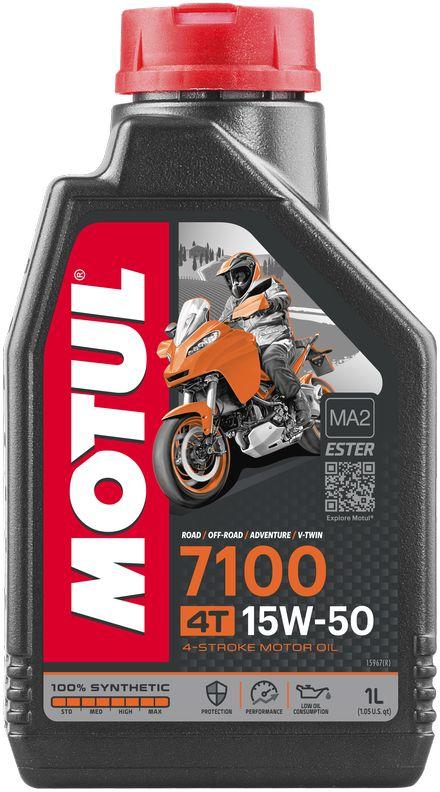 Масло для 4-х тактних двигунів 100% синтетичне эстеровое MOTUL 7100 4T SAE 15W50 1л. 104298/845211