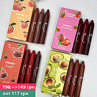 Набір 3 в 1 Губні помади-олівці Teayason Lipstick матові в різних кольорових нюдових гаммах.