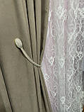 Тюль Kamila із розкішною вишивкою молочний, фото 7