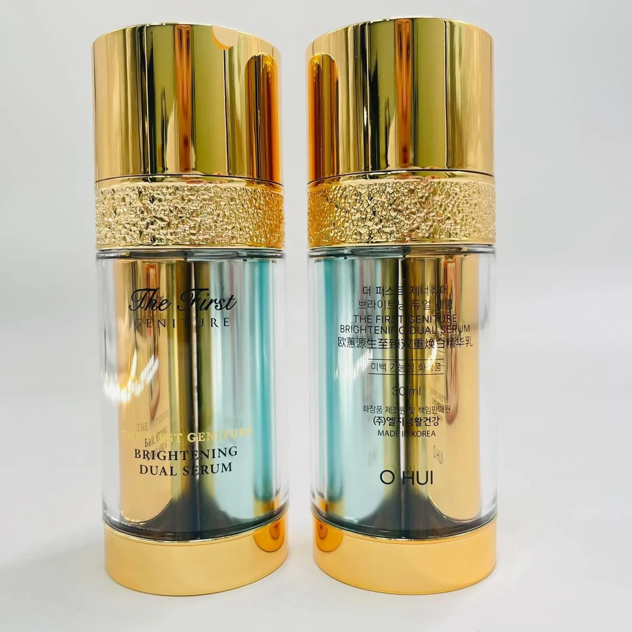 OHUI THE FIRST GENITURE BRIGHTENING DUAL SERUM Cыворотка 2в1 Сияние+успокаивающий эффект 30 ml