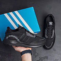 Кроссовки Adidas летние, кроссовки мужские сетка адидас черные / Adidas кросівки чоловічі