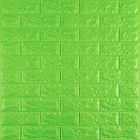 Декоративні самоклеючі 3D панелі  під цеглу Зелений 700х770х5мм (013-7) SW-00000051