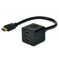 Кабель мультимедийный HDMI F to 2xHDMI M Digitus (AK-330400-002-S) p