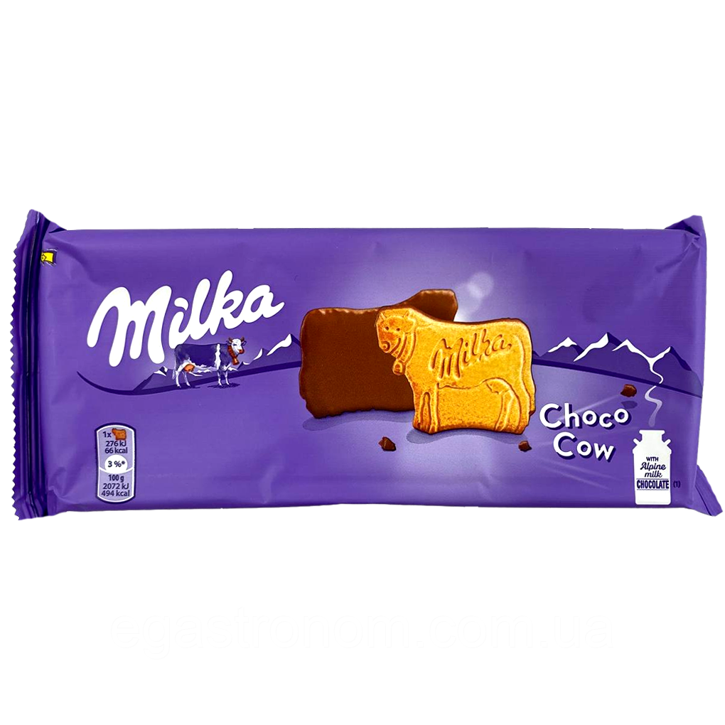 Печиво шоколадні корови Мілка Milka choco moo 120g 20шт/ящ (Код: 00-00012910)