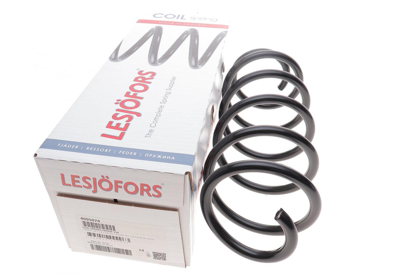 Пружина передня Volkswagen Caddy III 1.4 1.6 2.0Ecofuel 2.0SDI 04-15 (Lesjofors 4095074)