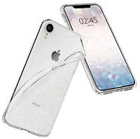 Силиконовый чехол Glitter с блестками для iPhone XR, Прозрачный