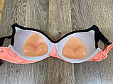 Вкладиші силіконові пушап 8*8,5*2см трикутні бежеві тілесні пуш ап в бюстгальтер купальник, фото 6