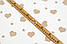 Ранфорс шириною 240 см "Бежеві великі та маленькі сердечка" на білому тлі, №5102, фото 2