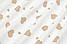 Ранфорс шириною 240 см "Бежеві великі та маленькі сердечка" на білому тлі, №5102, фото 4