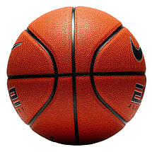 М'яч баскетбольний Nike Elite All Court 8p 2.0 Deflated оранжево-чорно-срібний, розмір №6, фото 3