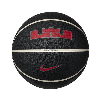 М'яч баскетбольний Nike All Court 8p 2.0 L James Deflated чорно-червоний, розмір №7, фото 3