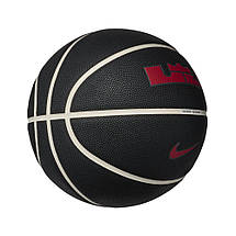 М'яч баскетбольний Nike All Court 8p 2.0 L James Deflated чорно-червоний, розмір №7, фото 5