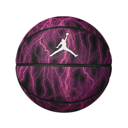 М'яч баскетбольний Nike Jordan Basketball 8p Energy Deflated фіолетово-чорно-білий, розмір №7, фото 3