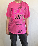 Стильна жіноча футболка OVERSIZE якість коттон 100% Туреччина