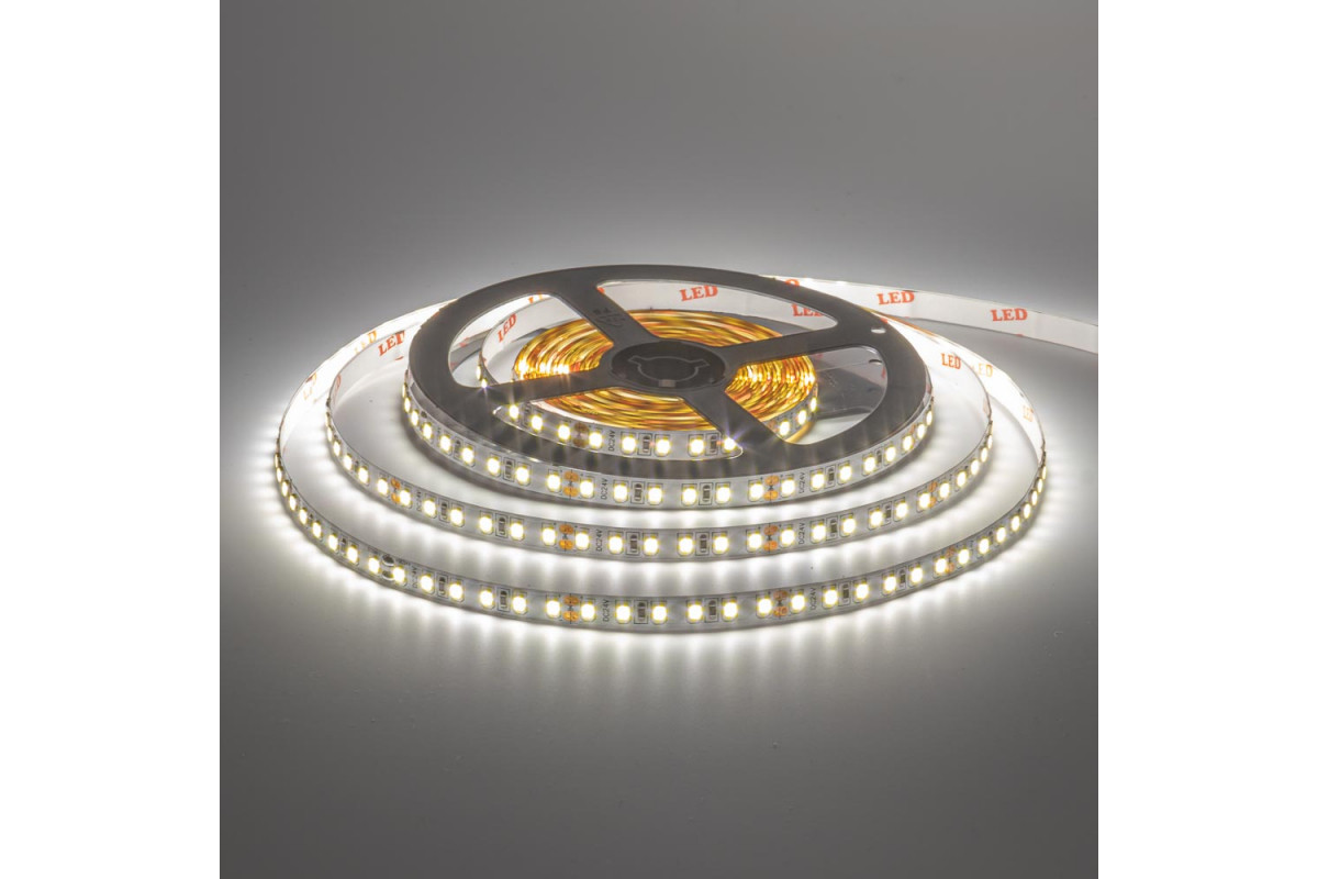 Світлодіодна LED стрічка 8мм 9Вт/м 120 LED/м IP20 AVT-600NW2835-9W-24V нейтральний білий (5м)