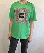 Стильна жіноча футболка OVERSIZE якість коттон 100% Туреччина