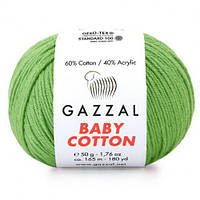 Пряжа Gazzal Baby cotton. Колір - 3448, світло зелений