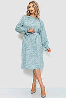 Платье свободного кроя шифоновое, цвет светло-бирюзовый, 204R701