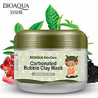 Пузырьковая маска для лица Bioaqua Carbonated Bubble Clay Mask с каолиновой глиной, 100 г