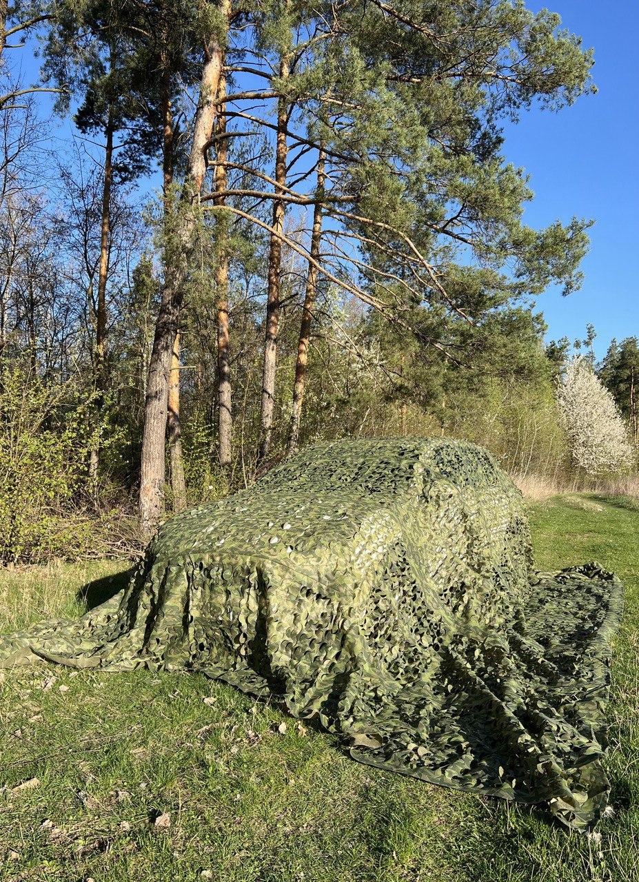 Сітка маскувальна 2х5м зелена весна літо для автомобіля, пікапа, позашляховика та техніки "Камуфляж №1", фото 1