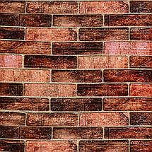 R179-2-3 Панель стінова у рулоні 3D 700мм*3,08м*2мм BROWN (цегла) (D) SW-00002537, фото 2