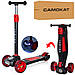 Дитячий складаний самокат iTrike MAXI JR 3-060-39 зі світними колесами, кермо 83 см, з музикою і світлом, фото 2
