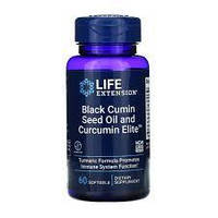 Масло з насіння чорного кмину і куркумина, Black Cumin Seed Oil and Curcumin, Life Extension, 60 гелевих капсул