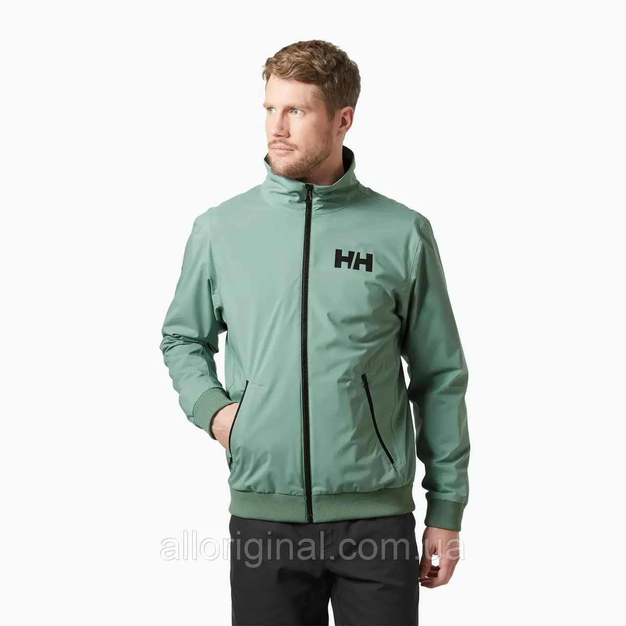 AllOriginal com ua Чоловіча вітрильна куртка Helly Hansen HP Racing Bomber 2.0 cactus РОЗМІРИ ЗАПИТУЙТЕ