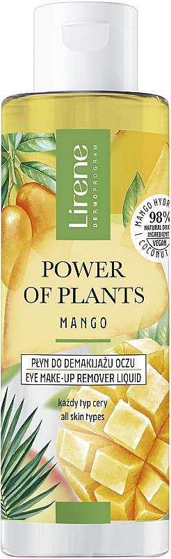 Двофазний засіб для зняття макіяжу Lirene Power of Plants Манго 145 мл (5900717077461)