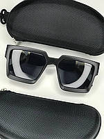 Женские солнцезащитные очки VERSACE черные матовые Версаче