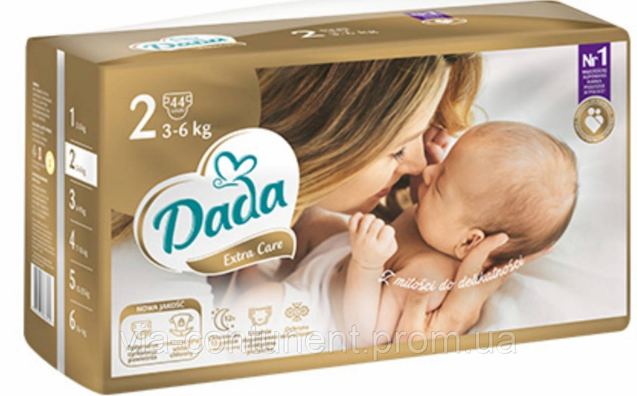 Підгузки дитячі DADA Extra Care 2 розмір 3-6 кг 44 шт.