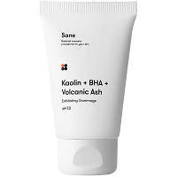 Скраб для обличчя Sane Kaolin + BHA + Volcanic Ash Exfoliating Gommage PH 7.0 Гомаж з саліциловою кислотою 40 мл p