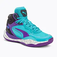 Urbanshop com ua Кросівки для баскетболу чоловічі PUMA Playmaker Pro Mid purple glimmer/bright aqua/strong